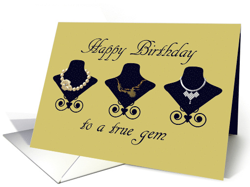 Birthday Necklaces in Pearls Gold and Silver card (879607)