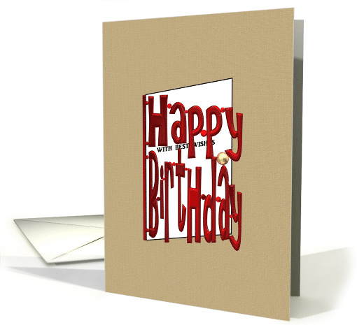 Birthday Greeting In A Cut-Out Design card (880144)