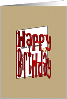 Birthday Greeting In A Cut-Out Design card