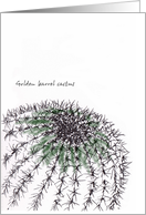 Golden Barrel Cactus Blank card