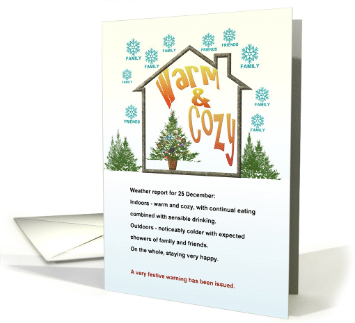 Christmas Festive Weather Report Shower Of Family And Friends card