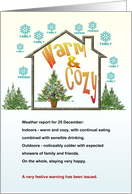 Christmas Festive Weather Report Shower Of Family And Friends card
