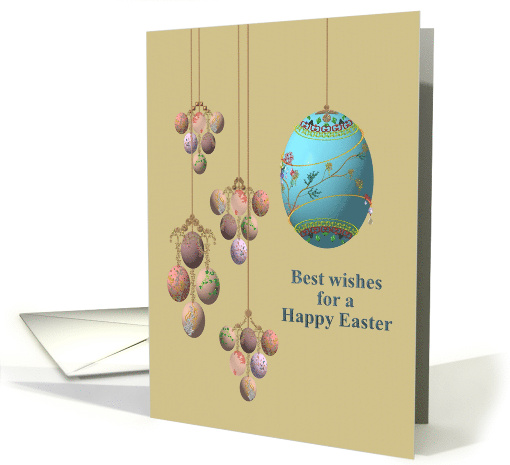 Pretty Eggs on a String Easter card (888568)