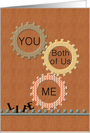 Wedding Anniversary Spouse Cogwheels in Life card