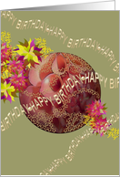 Birthday Reflection Of A Dahlia In A Globe card