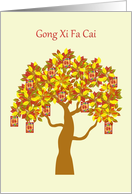 Gong Xi Fa Cai Chinese New Year Ang Pow Money Gifts On Tree card