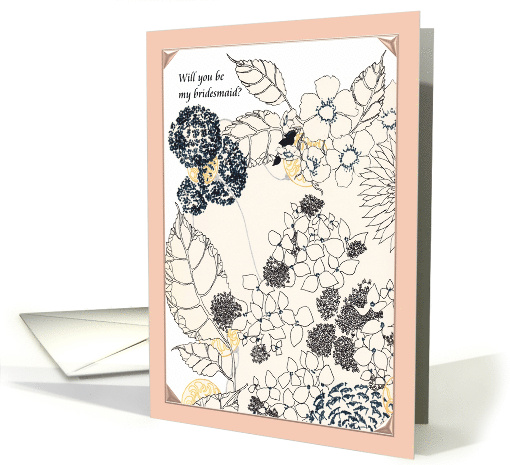 Be My Bridesmaid Bridal Lace card (889382)