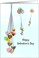 Valentine’s Day For Sweetheart Strings Of Hearts Afloat card