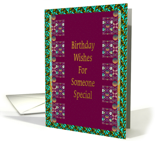 Birthday For Someone Special Geometric Weaving card (891367)