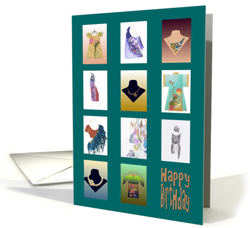 Birthday Colorful Attire And Pretty Jewelry card (893246)