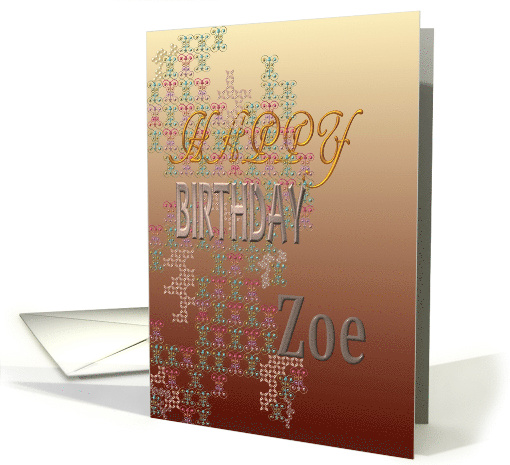 Birthday For Zoe Pretty Latticework card (895373)