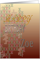 Birthday For Zoe Pretty Latticework card