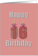 16th Birthday Sweet Sixteen Pink Lollipops card