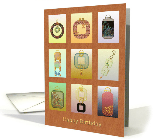 Birthday Colorful Trinkets And Charms card (896768)