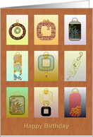 Birthday Colorful Trinkets And Charms card