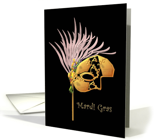 Mardi Gras Masquerade In Gold card (900841)