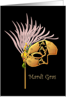 Mardi Gras Masquerade In Gold card