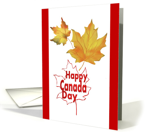 Happy Canada Day The Color Palette Of A Maple Leaf card (901656)