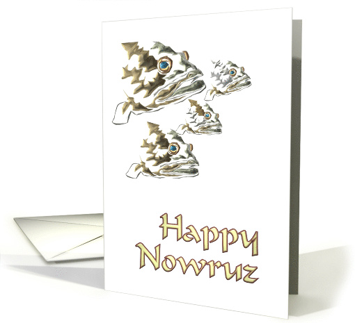 Happy Nowruz Illustration of a Shoal of Fish card (901742)