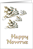 Happy Nowruz Illustration of a Shoal of Fish card