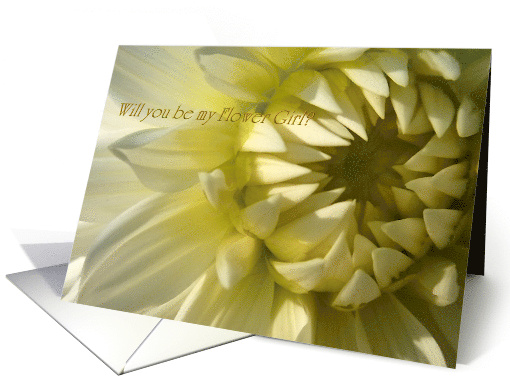 Be My Flower Girl Beauty And Elegance In A White Dahlia card (902538)