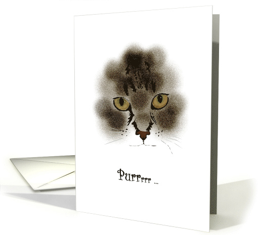 Birthday Purring Tabby Cat card (904544)