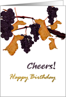 Grapes On A Vine Birthday card
