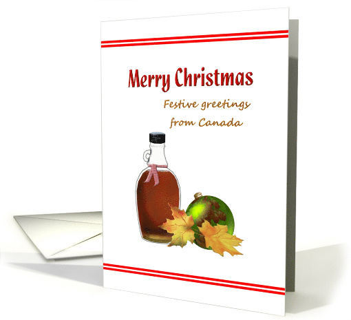 Merry Christmas From Canada Delicious Maple Syrup card (906546)