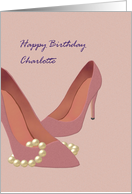 Birthday for Charlotte High Heels and Pearls card