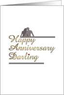 Wedding Anniversary Couple Sitting Close Together card