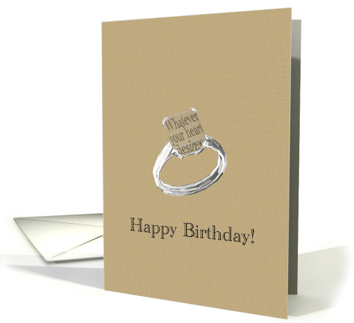 Birthday For Her Solitaire Ring card (908662)