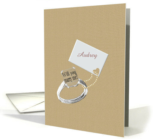 Will You Marry Me Solitaire Ring Custom card (908666)