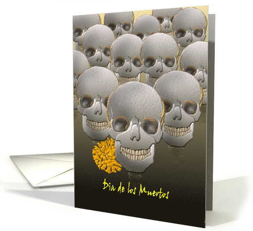 Dia de Los Muertos Gathering Of Skeletons In A Black Mist card