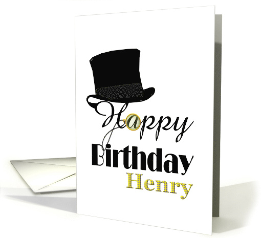 Birthday For Henry Top Hat And Monocle card (912076)