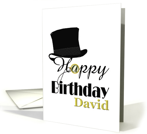 Birthday For David Top Hat And Monocle card (912078)