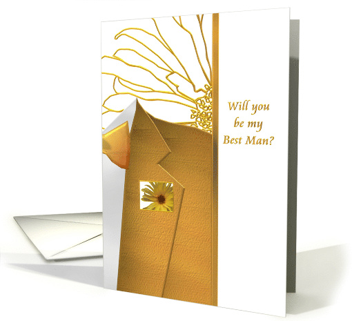 Daisy Themed Wedding Be My Best Man card (912256)