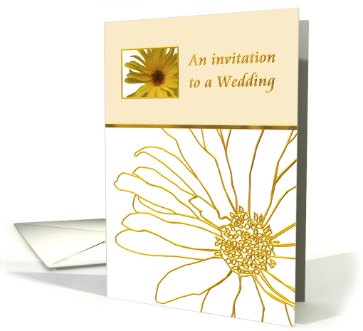 Daisy Themed Wedding Invitation card (912258)