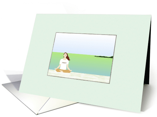 Yoga On The Beach card (912816)