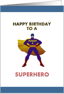 4th Birthday Greeting for Superhero Grandson card