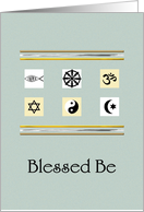 Congratulations Interfaith Ordination Symbols card