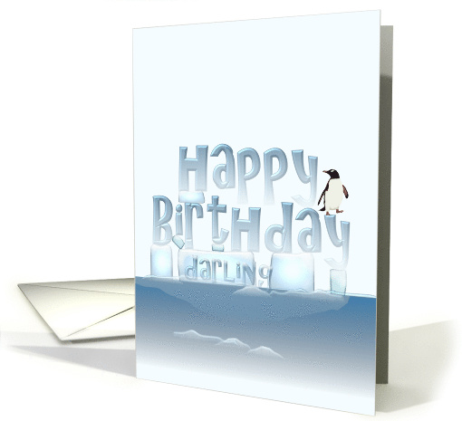Happy Birthday Husband Penguin On Ice card (913588)