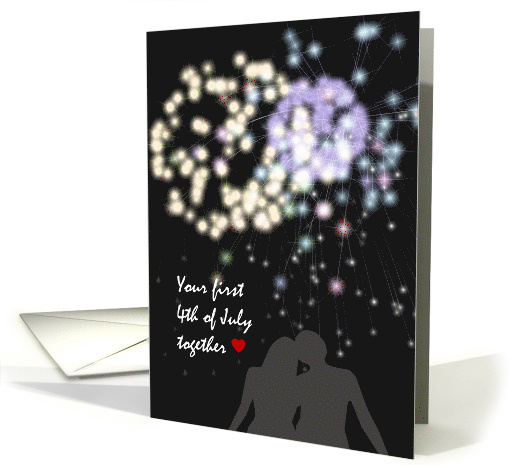 First 4th of July as Newlyweds Romantic Fireworks card (914216)