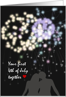First 4th of July as Newlyweds Romantic Fireworks card