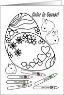 Easter Coloring Book Card for Goddaughter card
