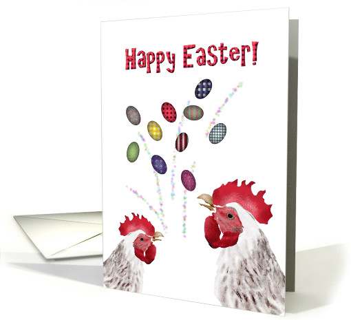 Egg-xtremely Wonderful Easter Chickens and Colorful Eggs card (914491)