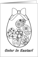 Easter Coloring Book Card for Goddaughter card