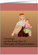 Feast Day of Our Lady of Mount Carmel card