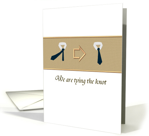 Gay Wedding Invitation Tying the Knot card (916203)