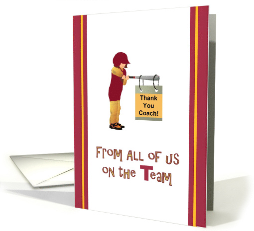 Thank You Coach From T-Ball Team card (917176)