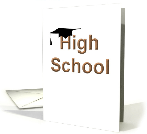 Graduation From High School Announcement Mortar Board card (917375)